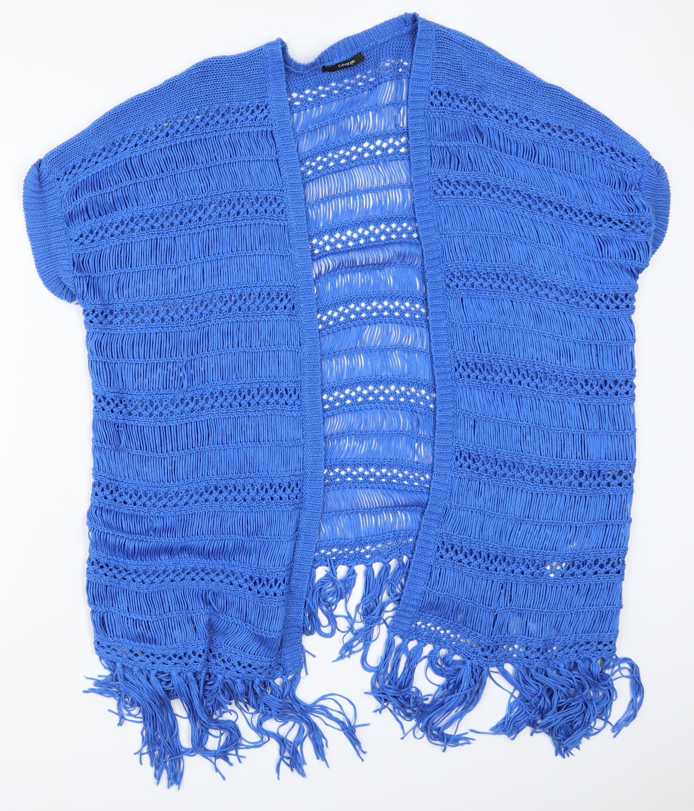 George Womens Blue Check  Cardigan Jumper Size L