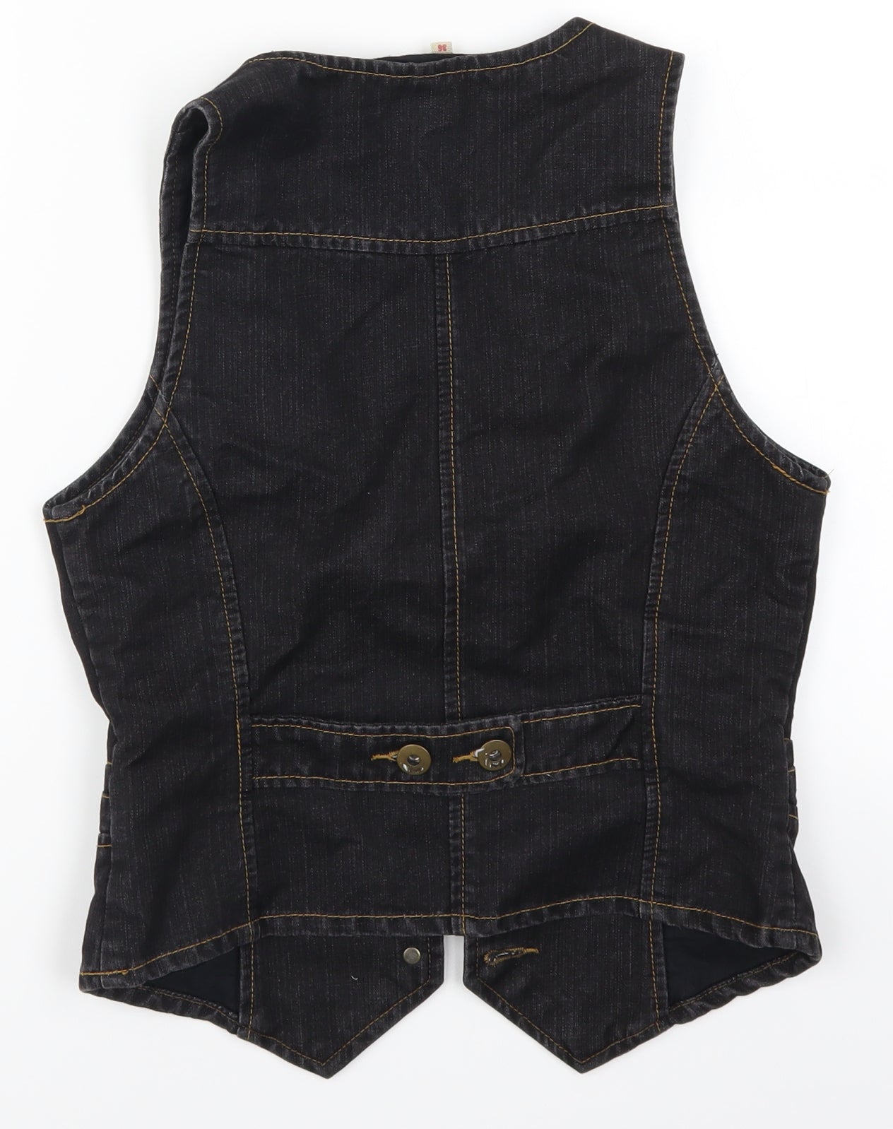 VERO MODA Womens Black  Denim Jacket Waistcoat Size 8