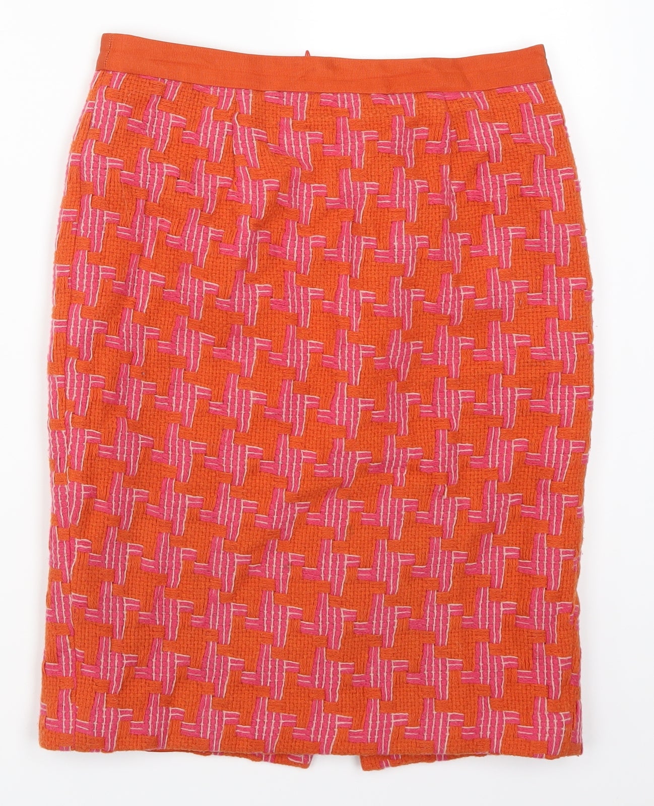 Boden Womens Orange Geometric  Straight & Pencil Skirt Size 8