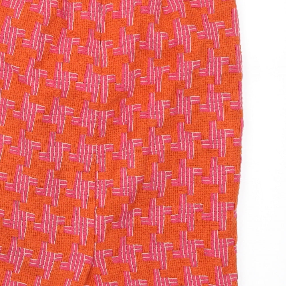 Boden Womens Orange Geometric  Straight & Pencil Skirt Size 8