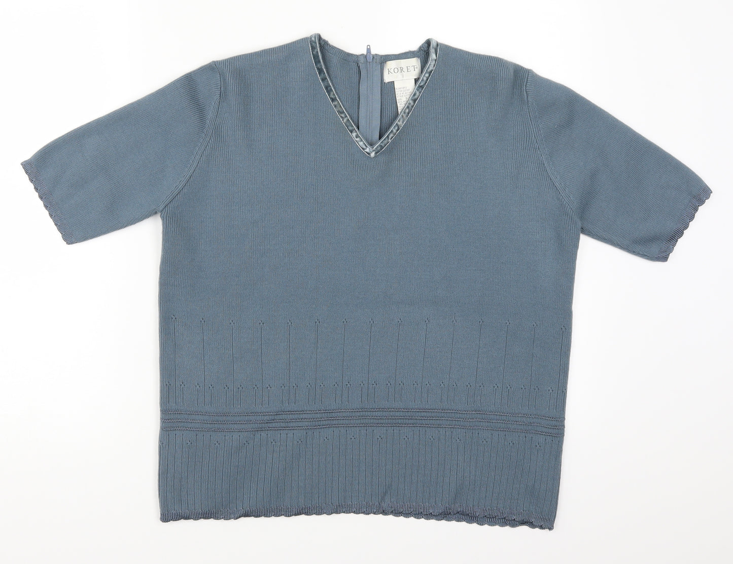Koret Womens Blue  Rayon Pullover Jumper Size S