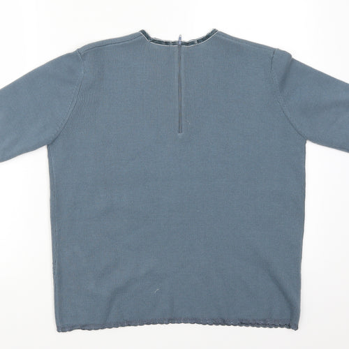 Koret Womens Blue  Rayon Pullover Jumper Size S
