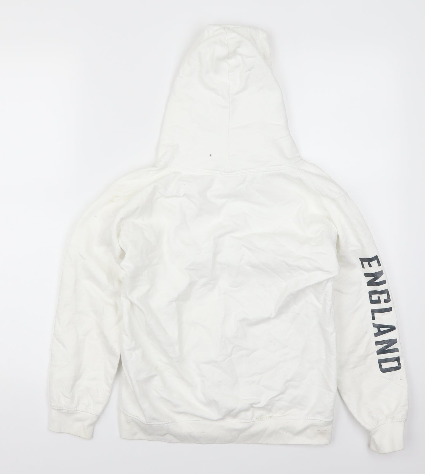 Just Hoods Boys White   Pullover Hoodie Size 9-10 Years  - England Rugby