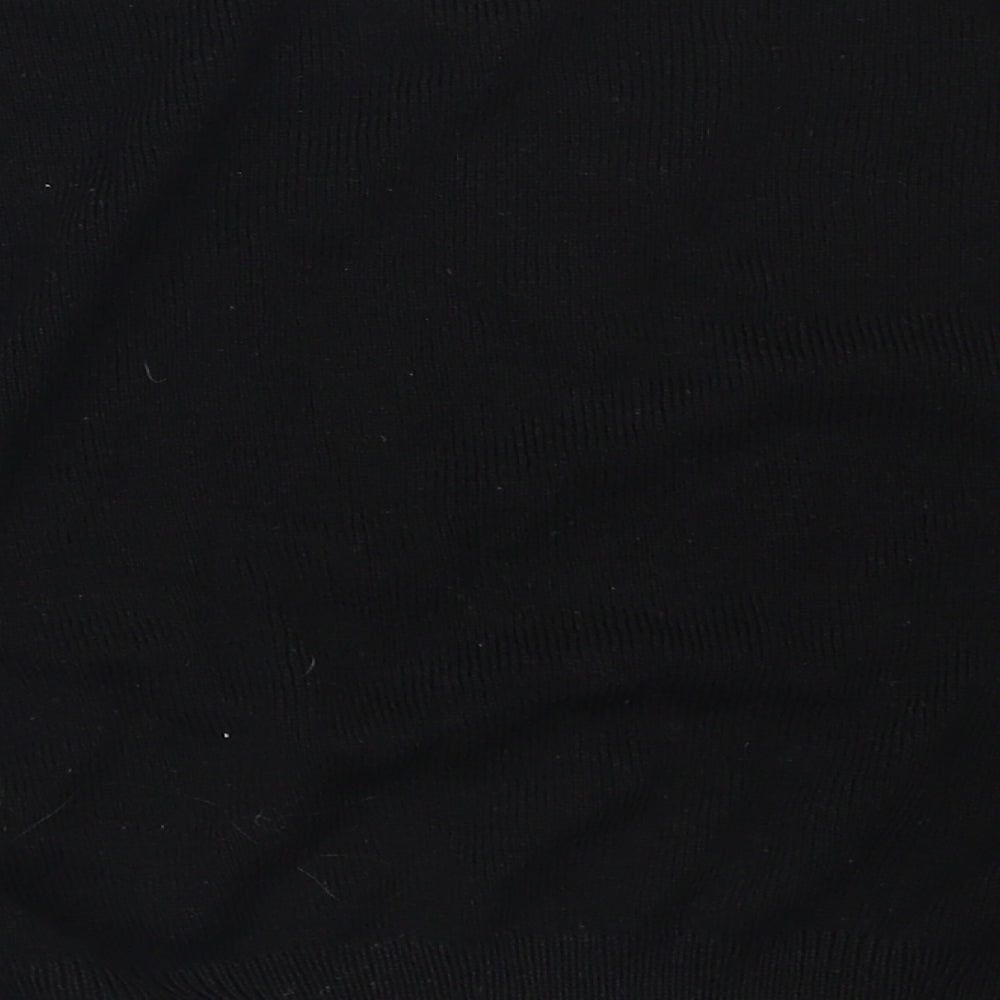 I SAW IT FIRST Womens Black Striped  Pullover Jumper Size 6