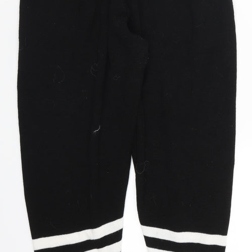 Preworn Womens Black Striped  Sweatpants Trousers Size 24 in L23 in
