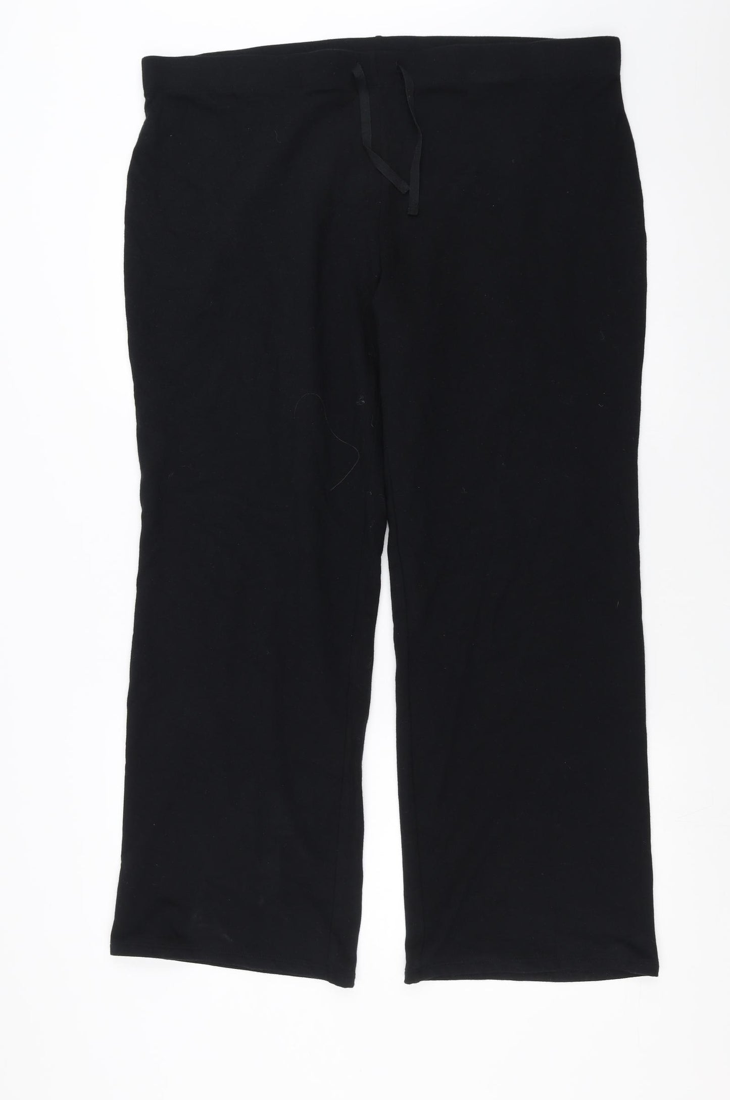 Marks and Spencer Womens Black   Jogger Trousers Size 20 L29 in - short Leg