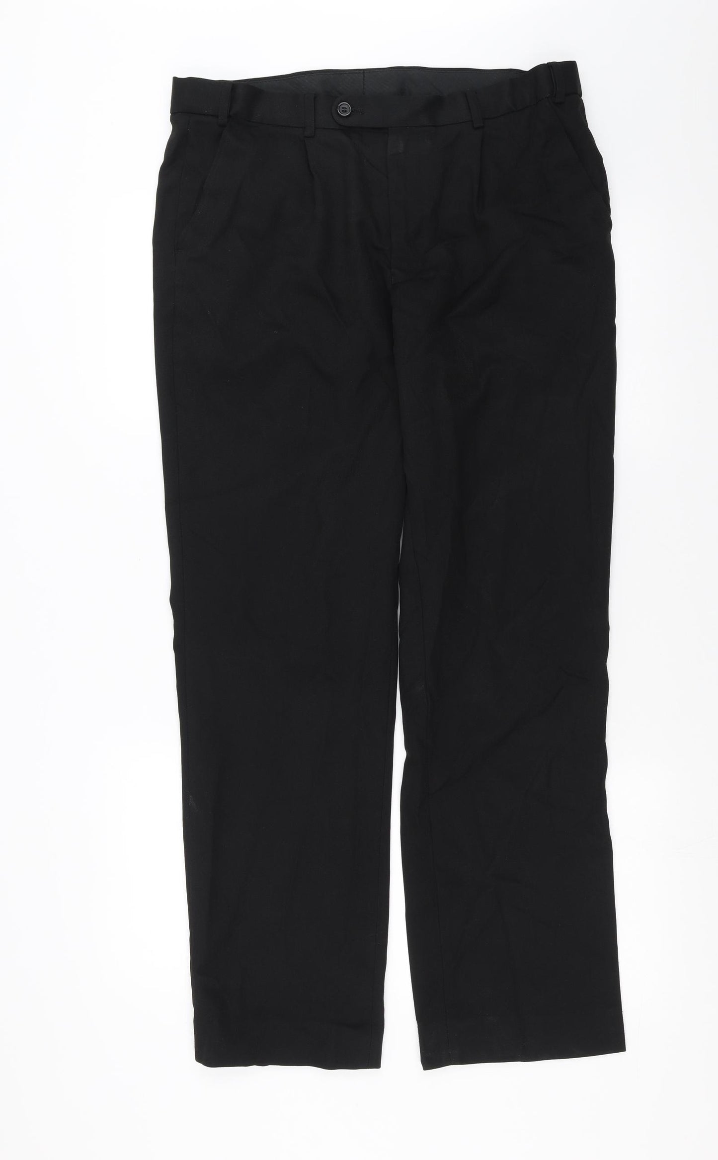 Matalan Mens Black   Trousers  Size 34 in L31 in