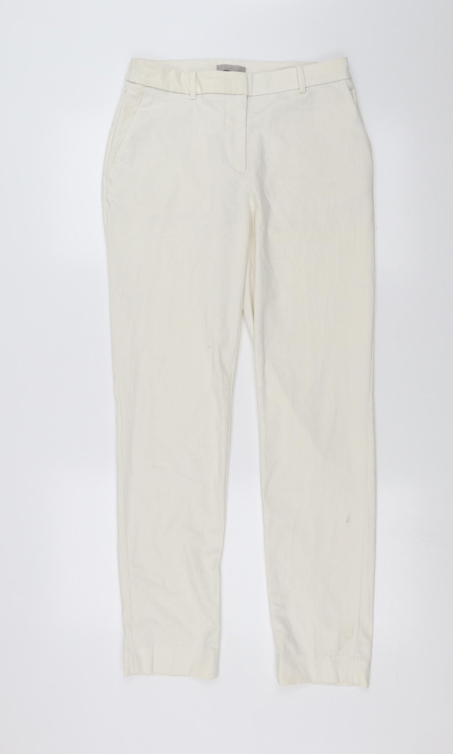 H&M Womens Ivory   Trousers  Size 8 L29 in