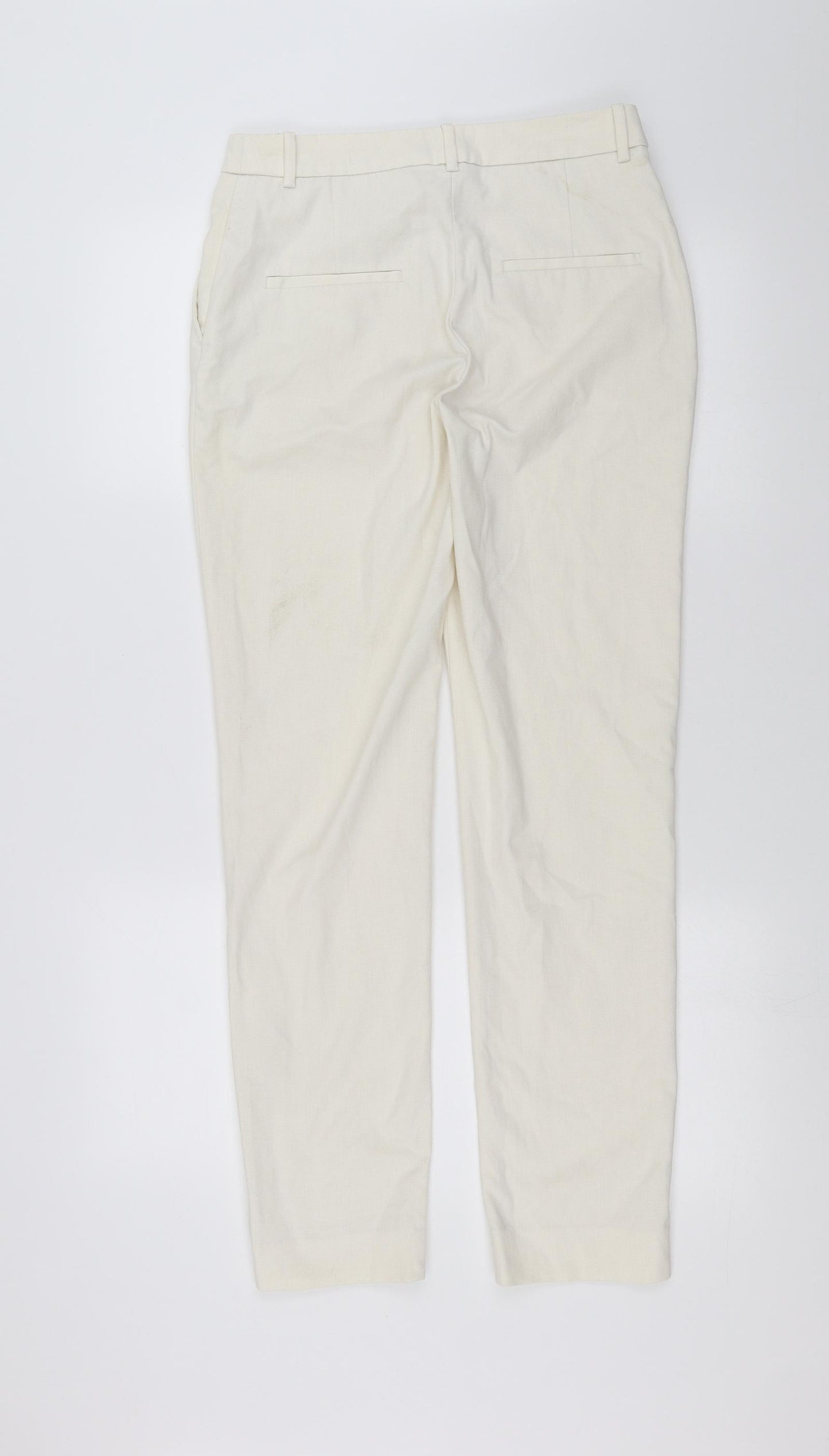 H&M Womens Ivory   Trousers  Size 8 L29 in