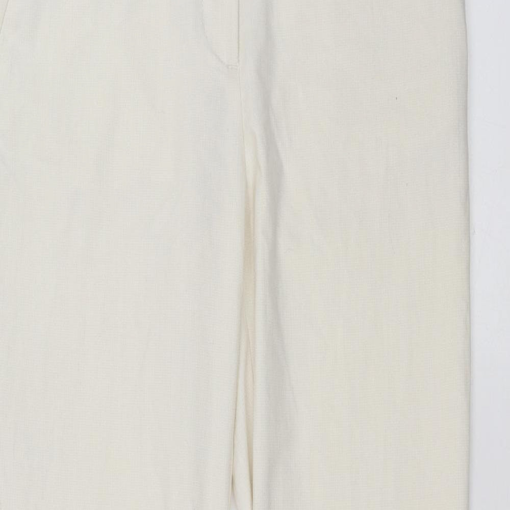 H&M Womens Ivory   Trousers  Size 8 L29 in