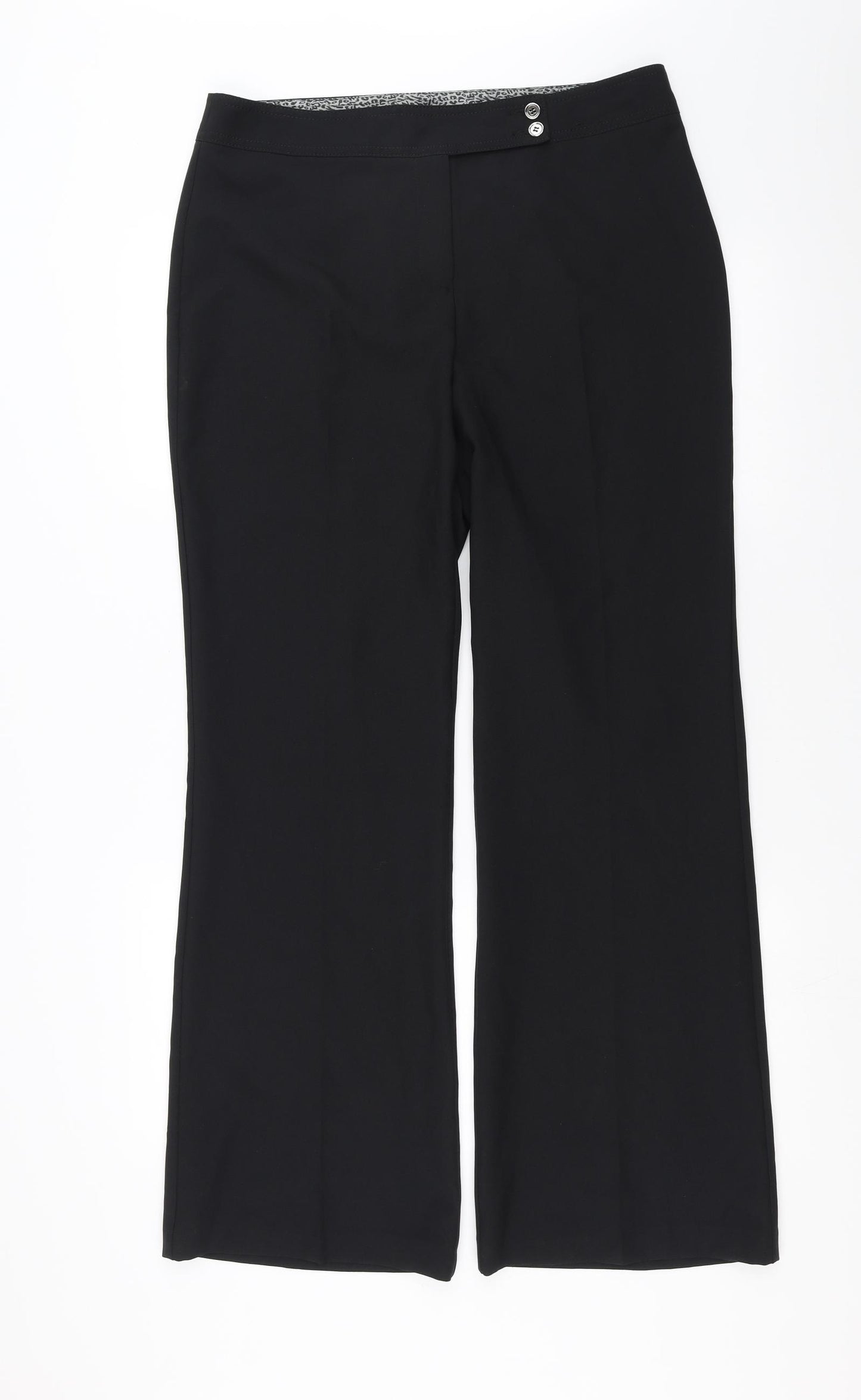 M&Co Womens Black   Trousers  Size 14 L31 in