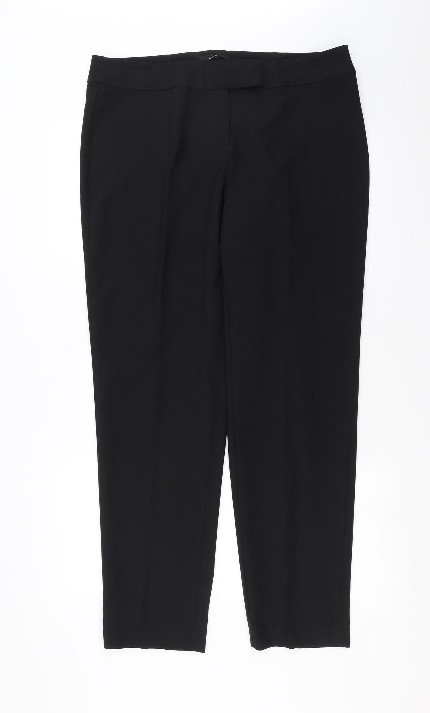 George Womens Black   Trousers  Size 16 L31 in