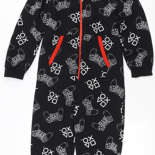 Primark Boys Black Solid   One Piece Size 10-11 Years  - playstation onesie