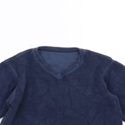 Marks and Spencer Boys Blue  Fleece Pullover Jumper Size 2-3 Years