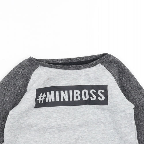 Primark Boys Grey   Pullover Sweatshirt Size 2-3 Years  - miniboss