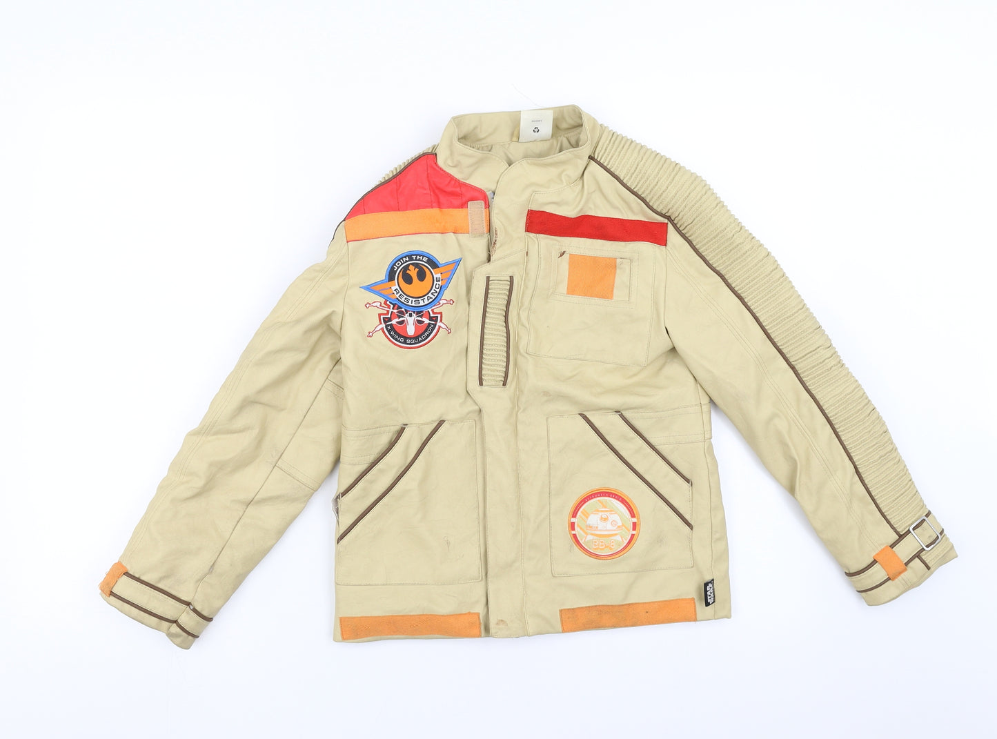 Disney Store Boys Beige   Jacket Coat Size 7-8 Years  - star wars
