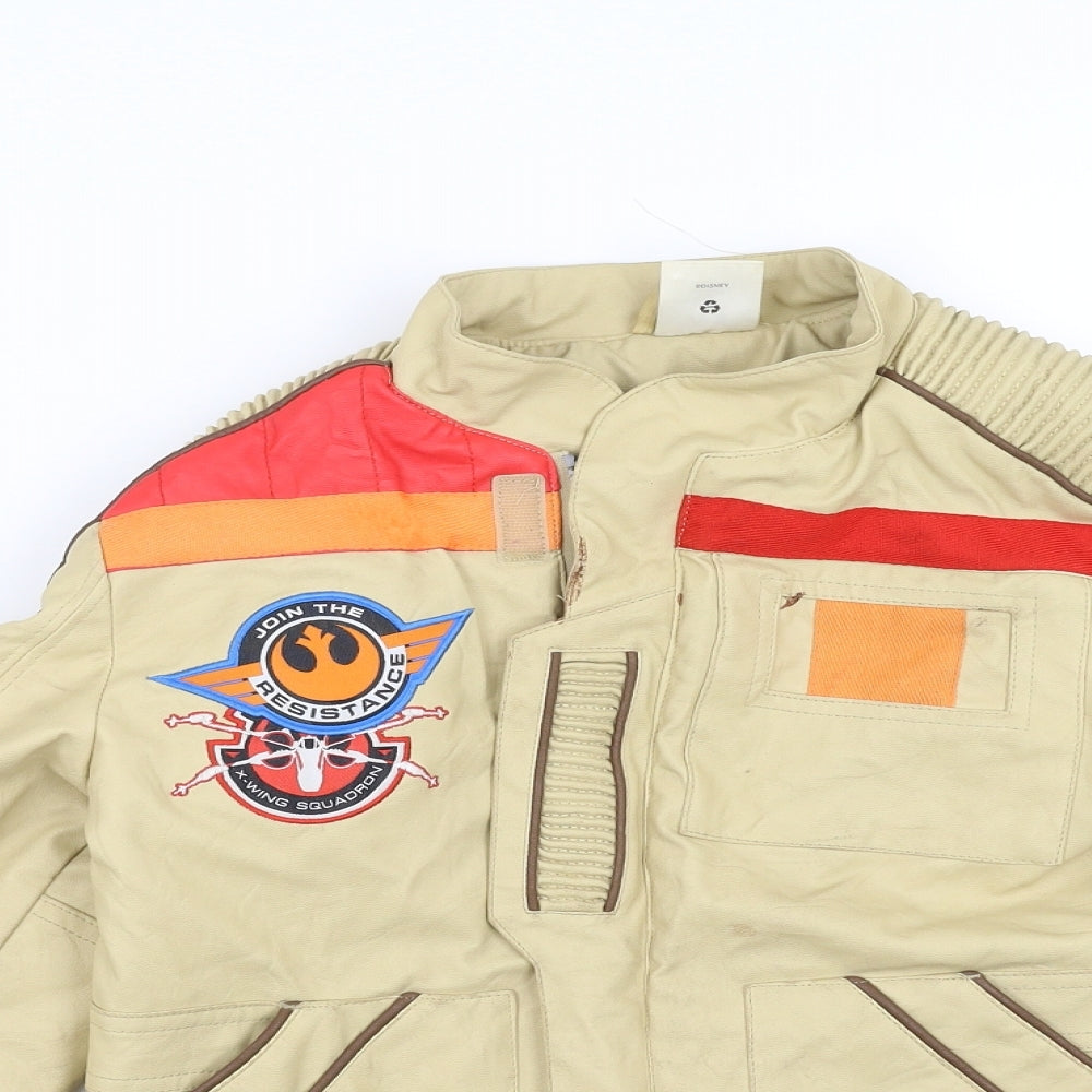 Disney Store Boys Beige   Jacket Coat Size 7-8 Years  - star wars