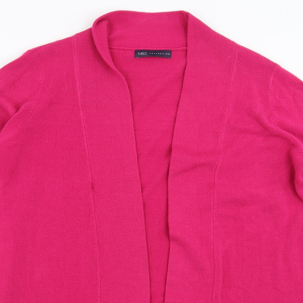 Marks and Spencer Womens Pink   Cardigan Jumper Size 14