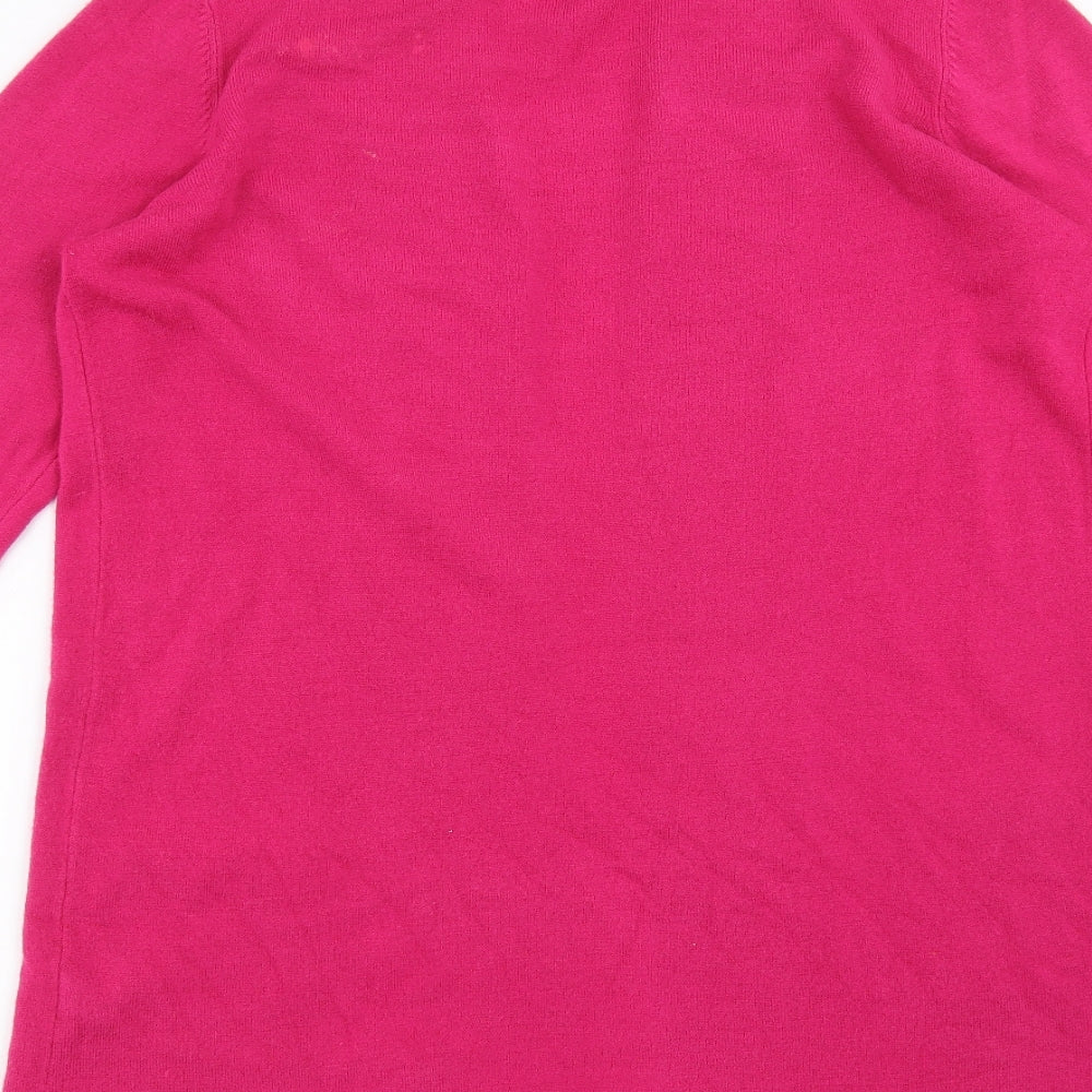 Marks and Spencer Womens Pink   Cardigan Jumper Size 14