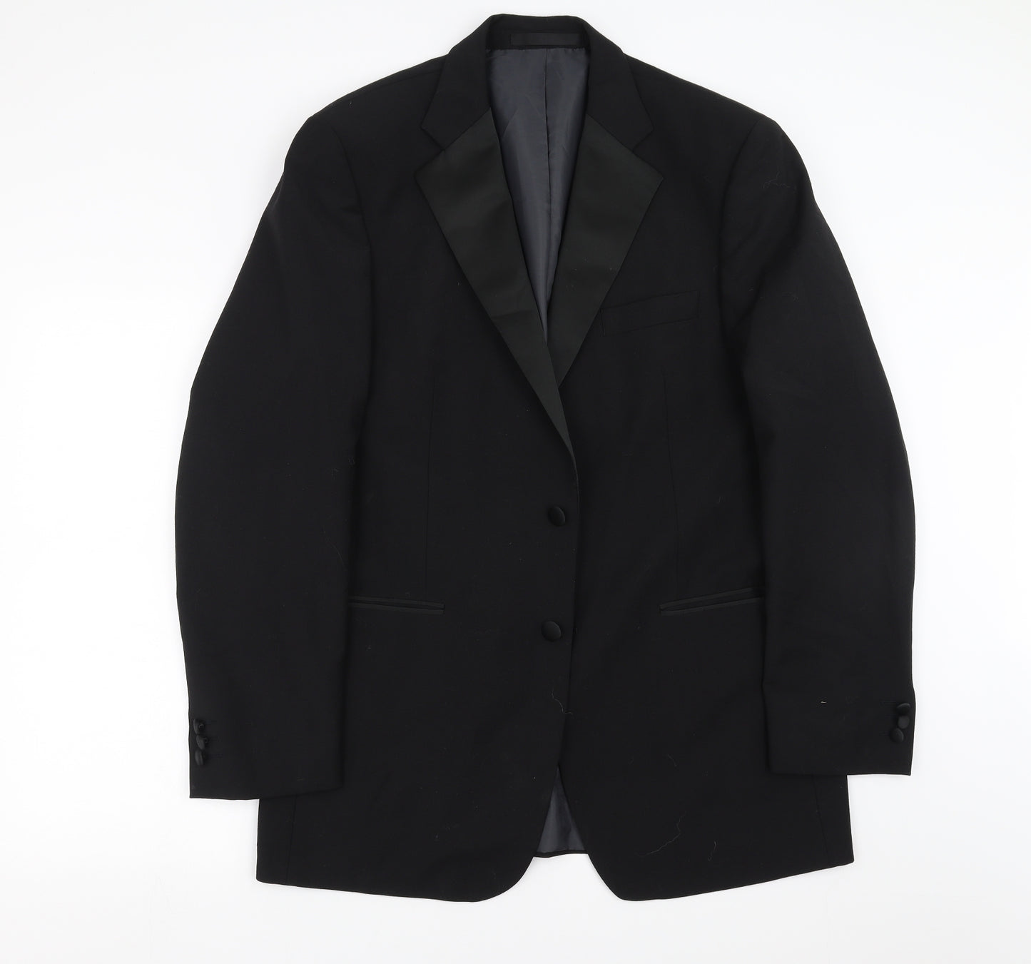 Marks and Spencer Mens Black   Jacket Suit Jacket Size 42  - long