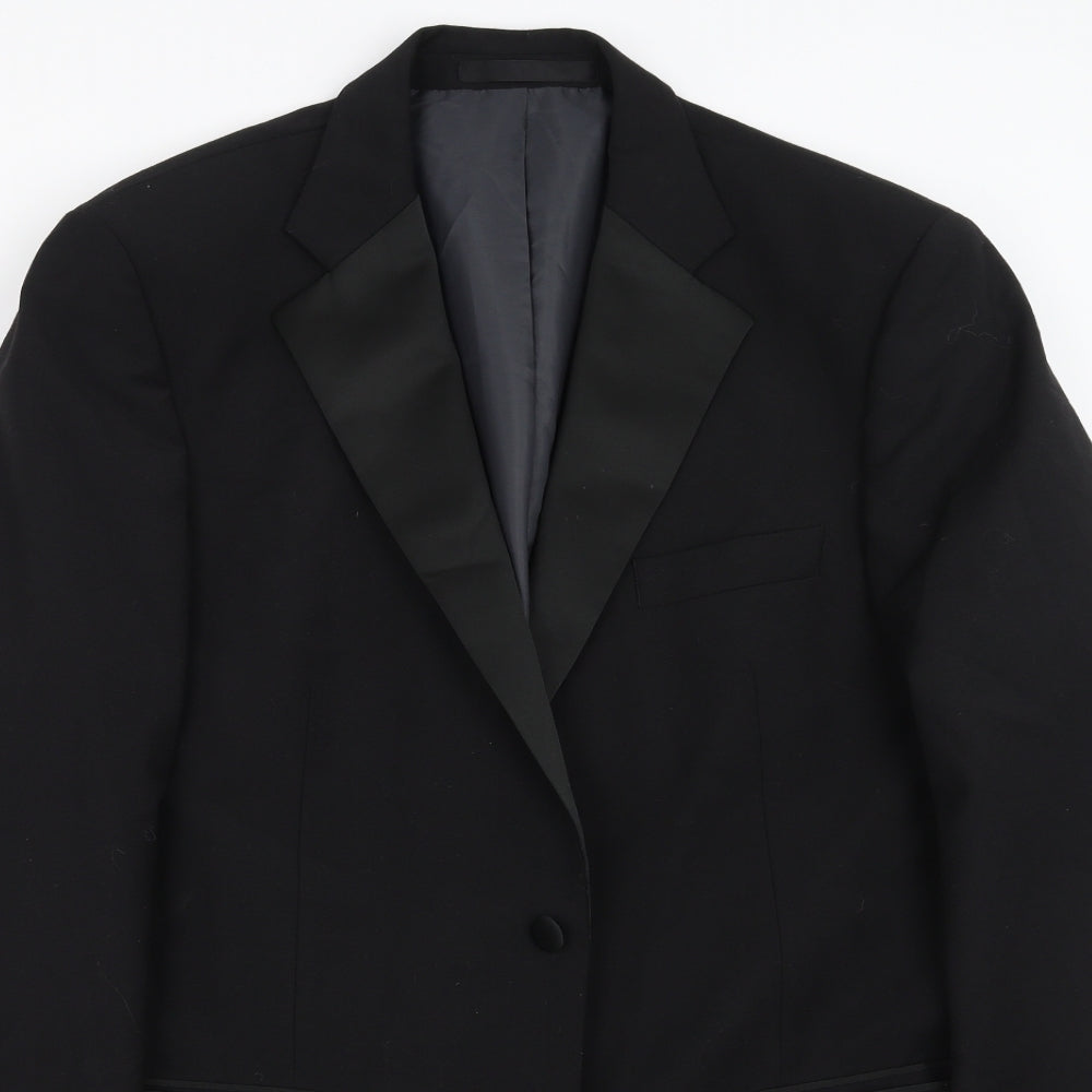 Marks and Spencer Mens Black   Jacket Suit Jacket Size 42  - long