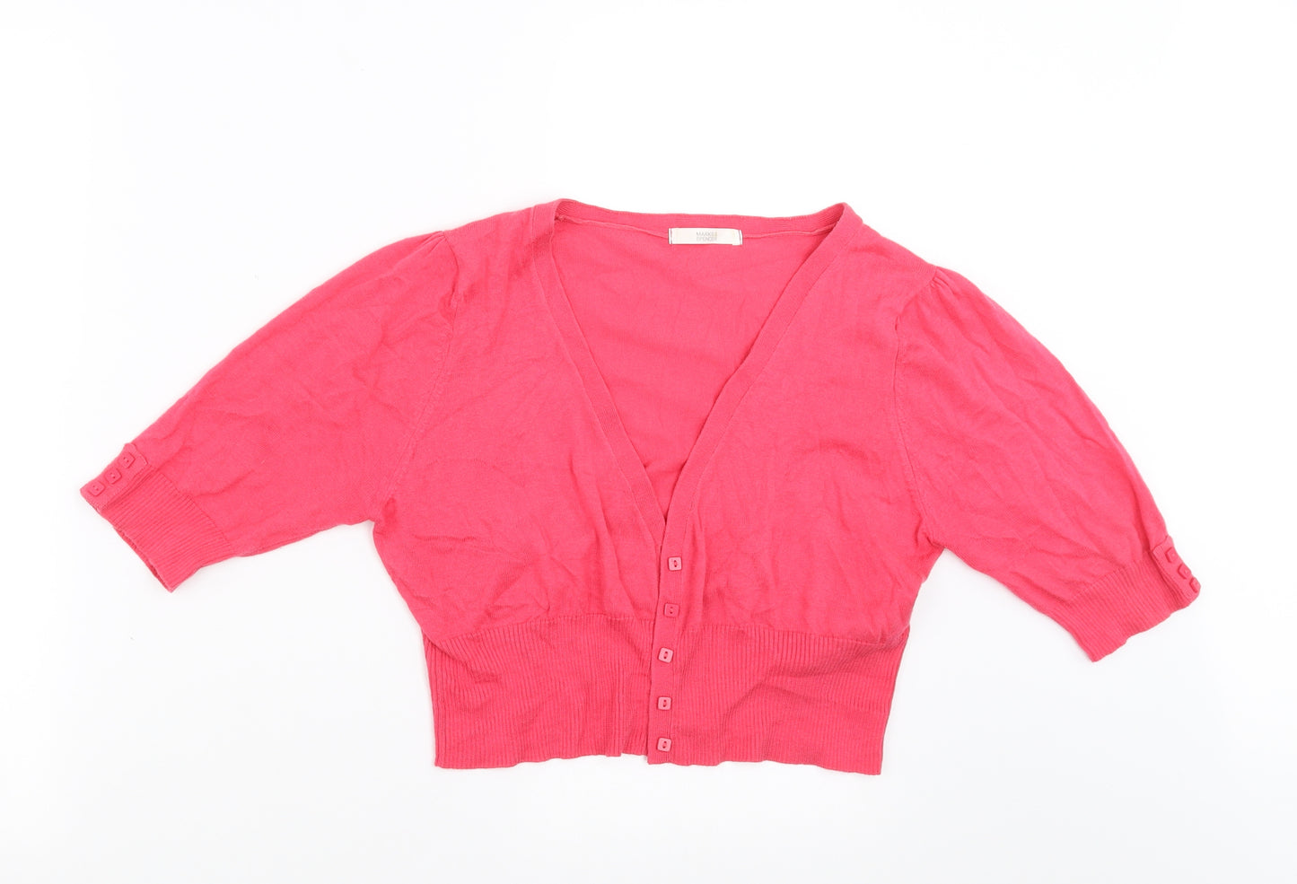 Marks and Spencer Womens Pink   Shrug Jumper Size 14