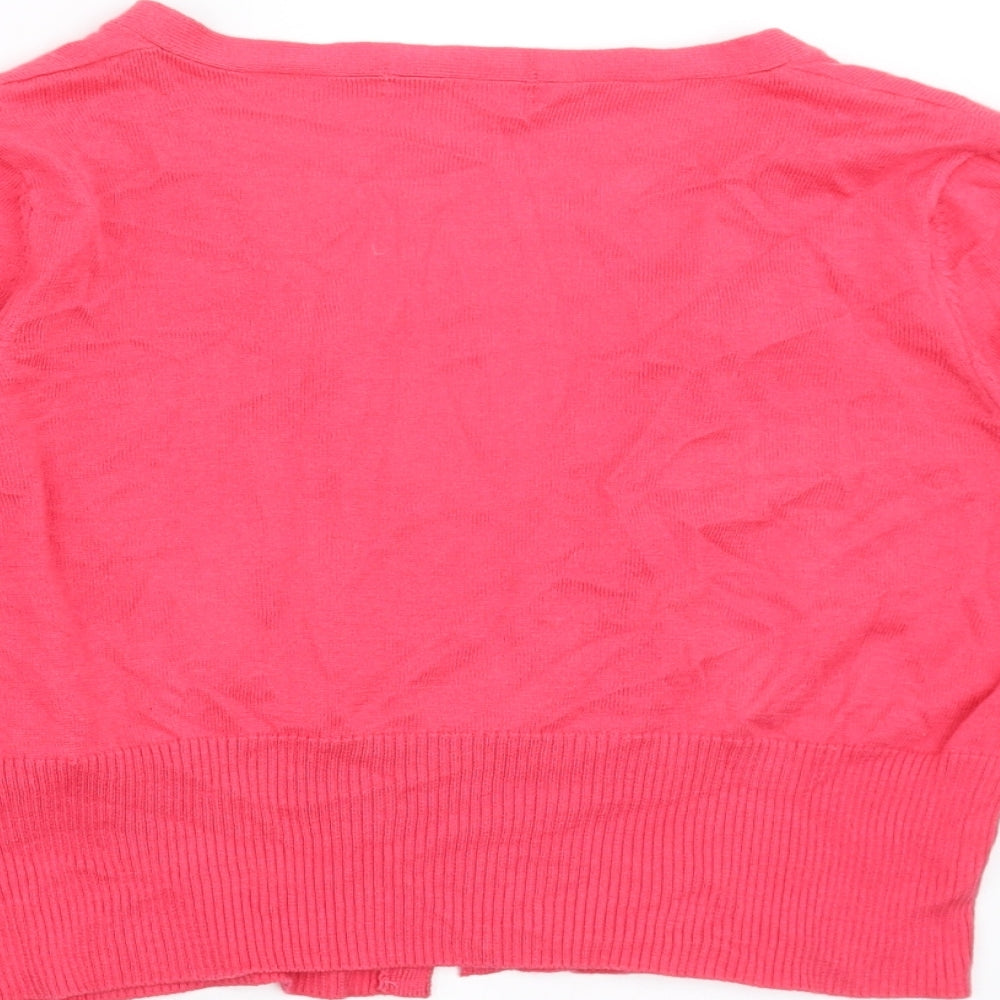 Marks and Spencer Womens Pink   Shrug Jumper Size 14