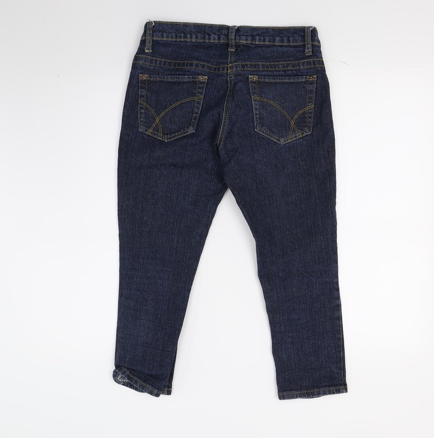 Primark Womens Blue  Denim Cropped Jeans Size 8 L20 in