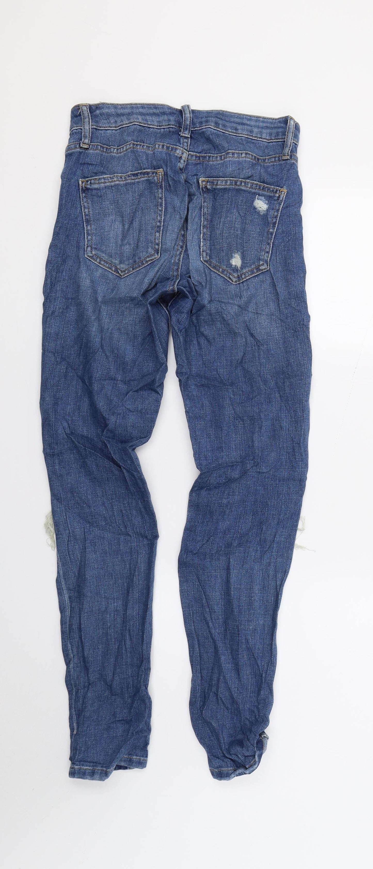 Topshop Womens Blue  Denim Skinny Jeans Size 25 in L27 in