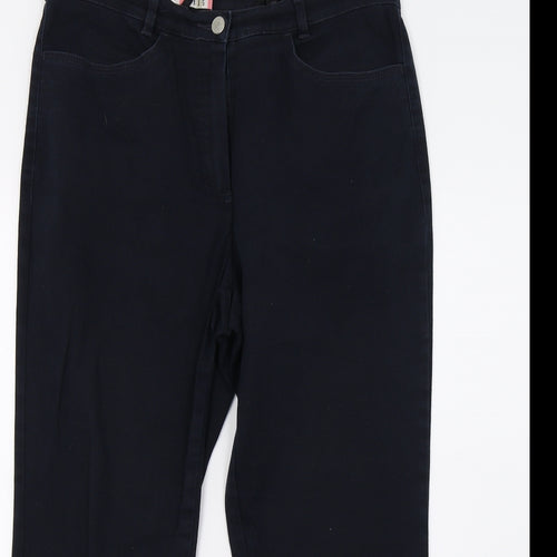 Dixie Womens Blue  Denim Cropped Trousers Size 12 L20 in