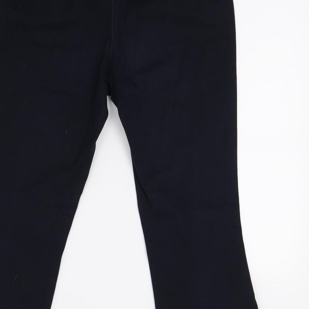 Dixie Womens Blue  Denim Cropped Trousers Size 12 L20 in