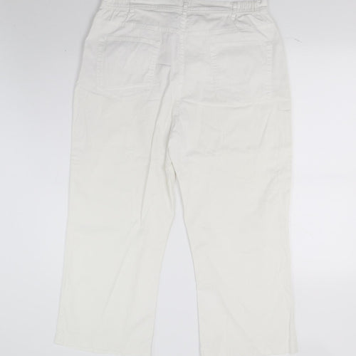 Marks and Spencer Womens White  Denim Cropped Jeans Size 14 L20 in