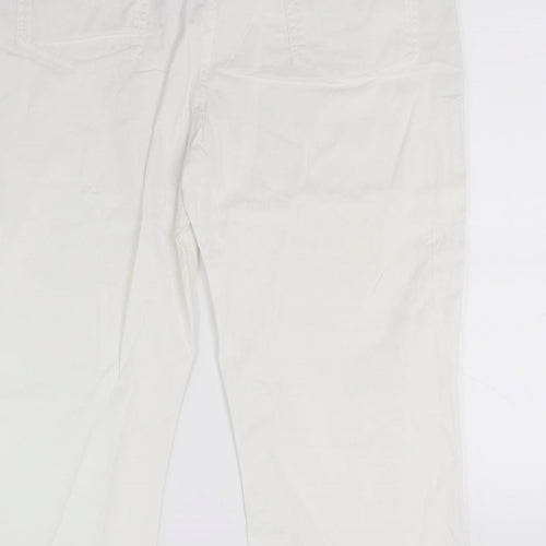 Marks and Spencer Womens White  Denim Cropped Jeans Size 14 L20 in