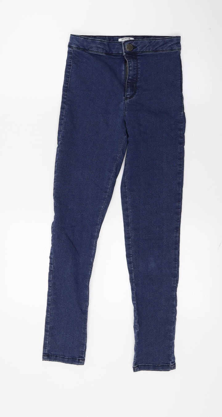 Miss Selfridge Womens Blue Denim Skinny Jeans Size 4 L24 in