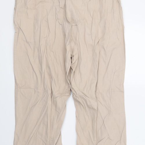 Premiere Mens Beige  Denim Cropped Trousers Size 34 L24 in