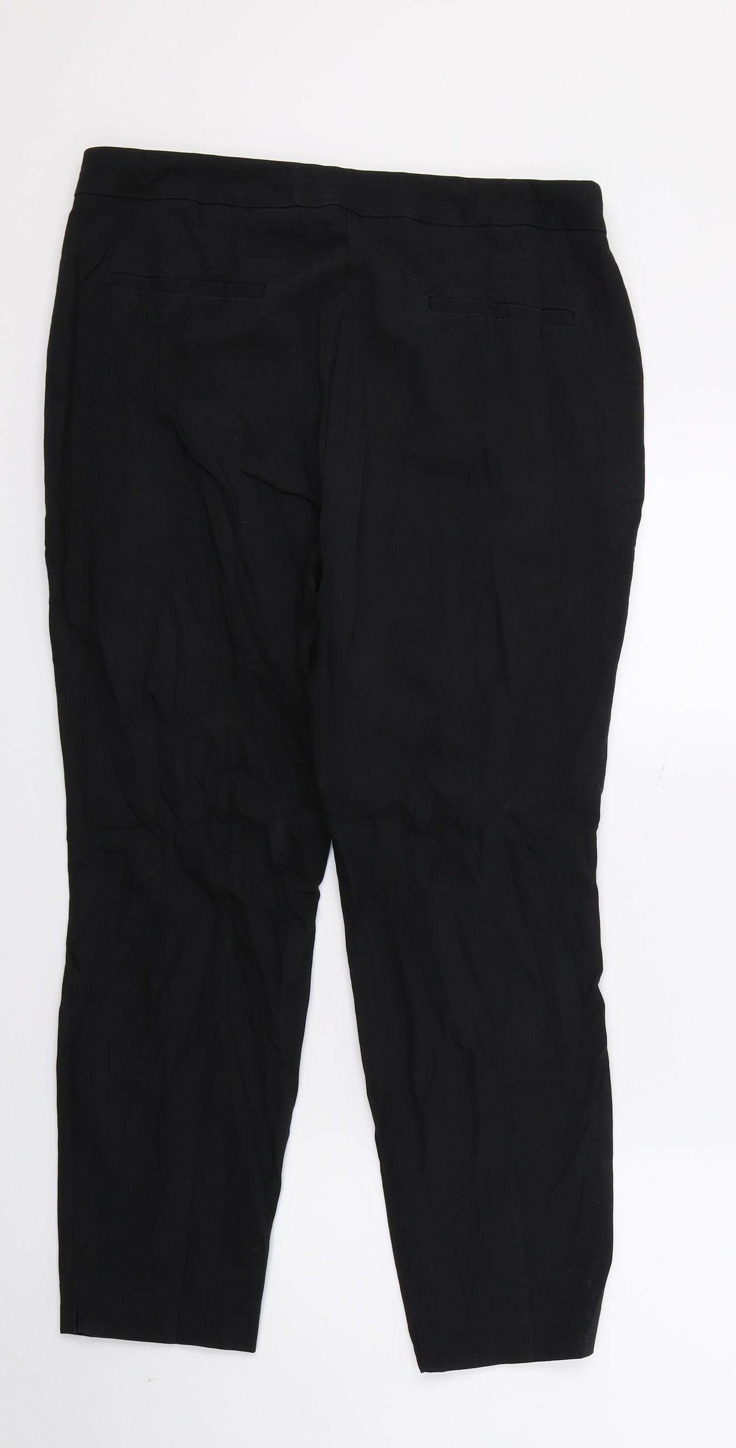 Papaya Womens Black   Trousers  Size 16 L23 in