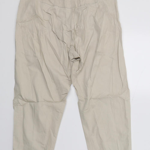 Evie Womens Beige   Cropped Trousers Size 8 L20 in