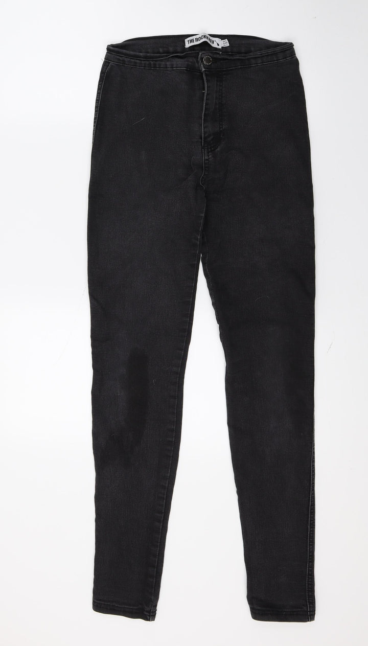 The rockin rev Womens Black Denim Skinny Jeans Size 8 L27 in