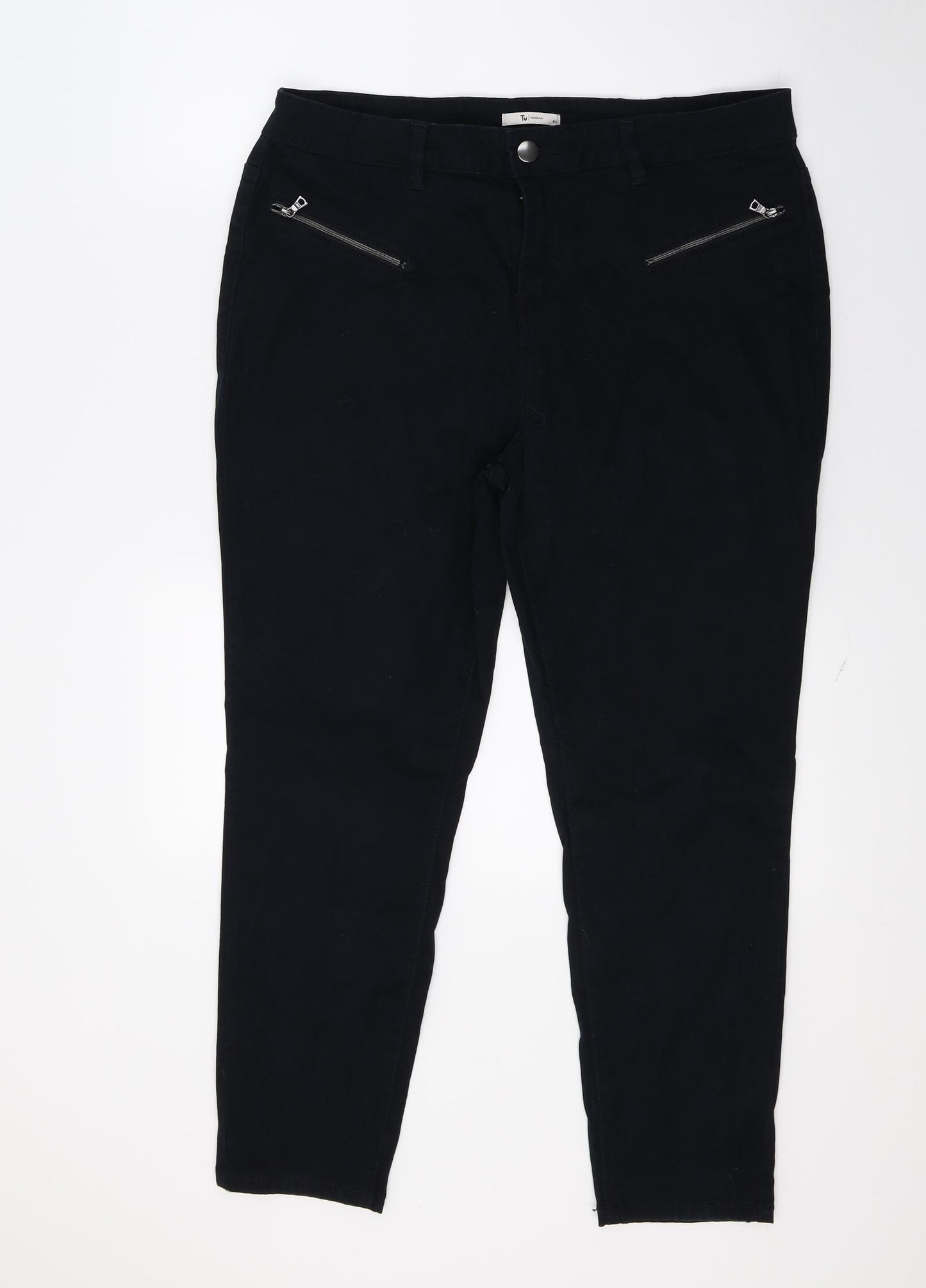 TU Womens Blue  Denim Capri Jeans Size 16 L24 in