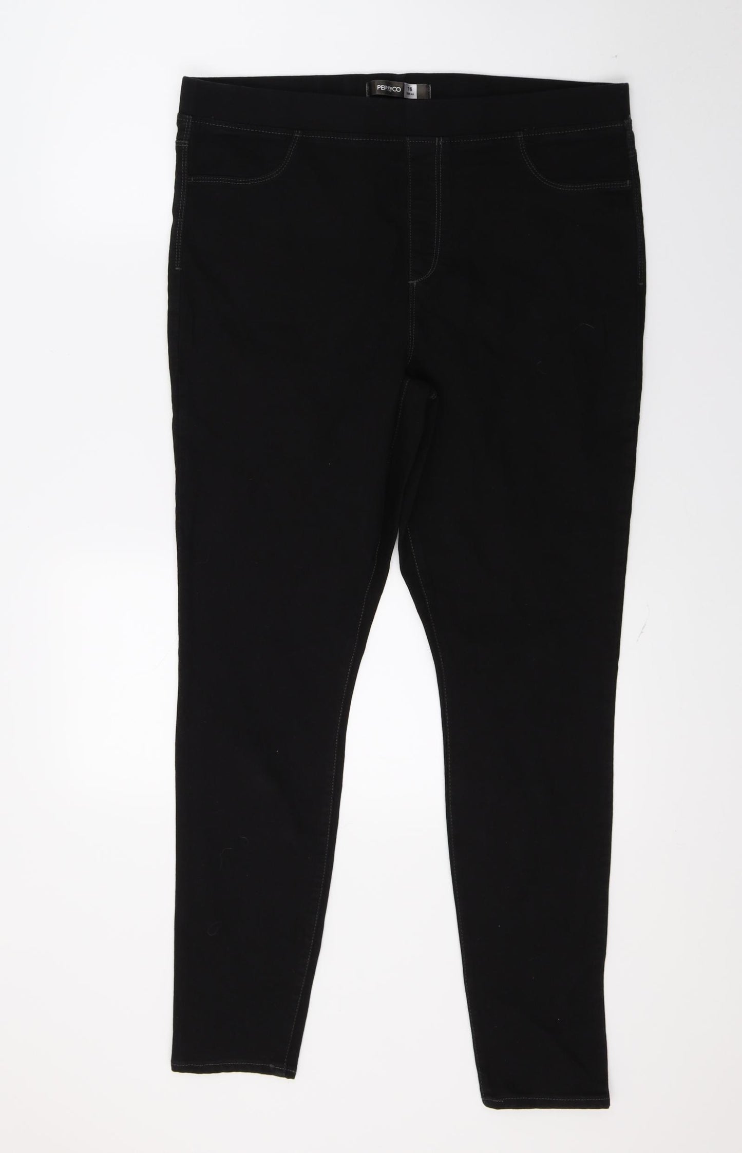 Pep&co Womens Black  Denim Jegging Jeans Size 16 L27 in