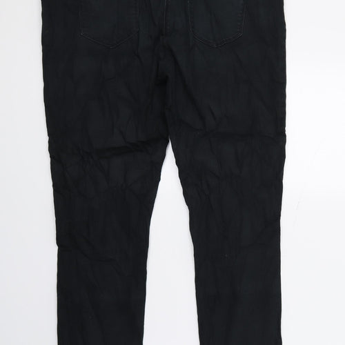 George Womens Black  Denim Skinny Jeans Size 14 L25 in