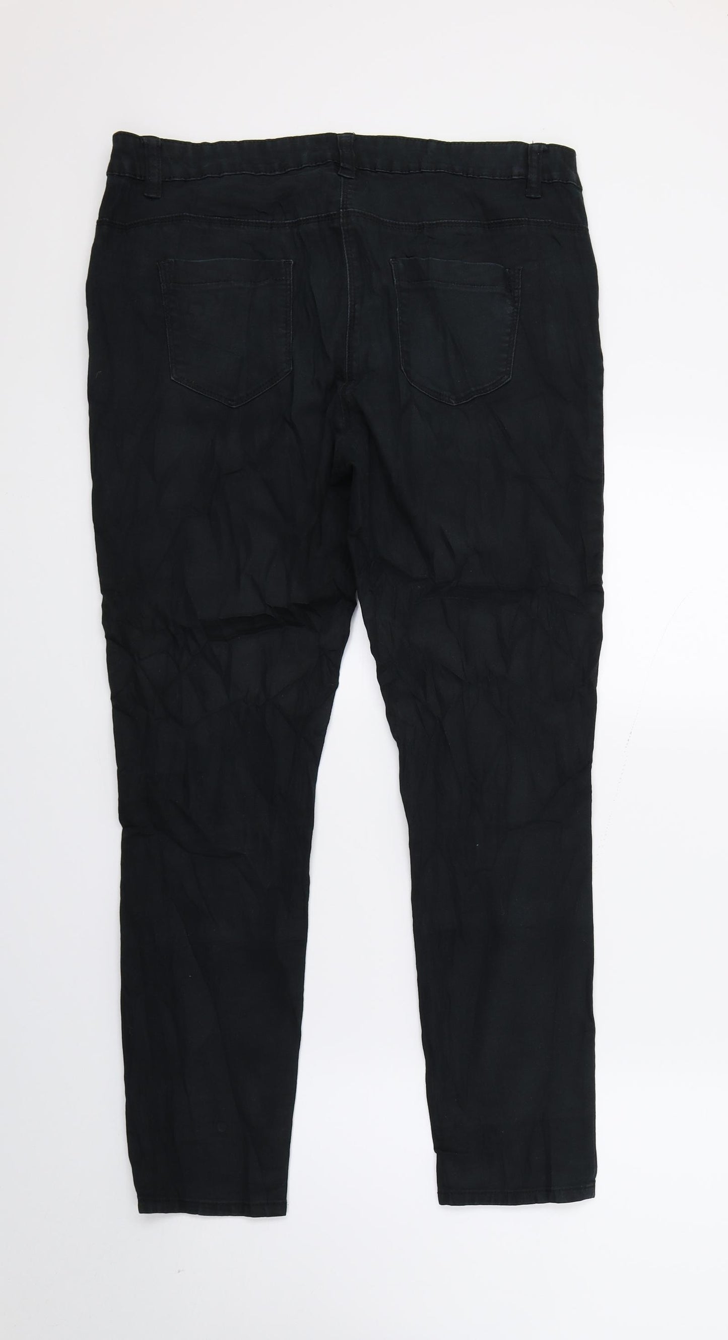 George Womens Black  Denim Skinny Jeans Size 14 L25 in