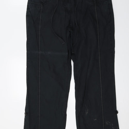 Dorothy Perkins Womens Black   Trousers  Size 14 L28 in