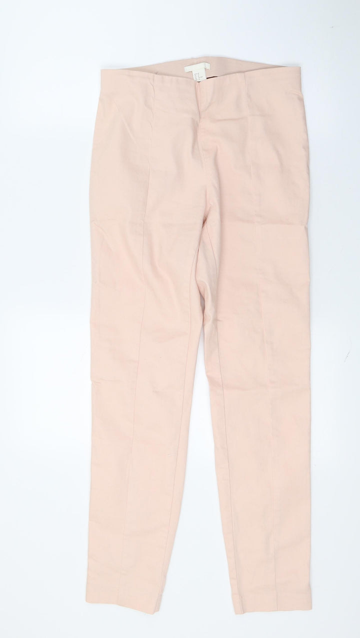 H&M Womens Pink  Denim Jegging Trousers Size 12 L26 in