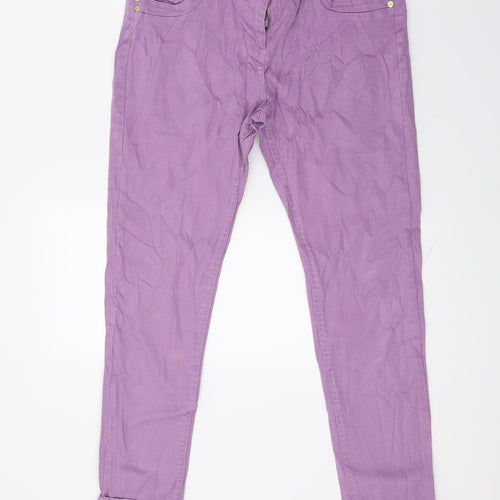 South Womens Purple  Denim Capri Jeans Size 10 L24 in