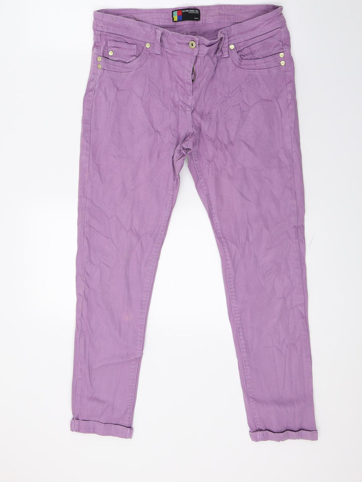 South Womens Purple Denim Capri Jeans Size 10 L24 in