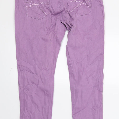 South Womens Purple  Denim Capri Jeans Size 10 L24 in