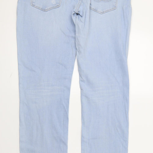 Superdry Womens Blue  Denim Straight Jeans Size 32 in L32 in