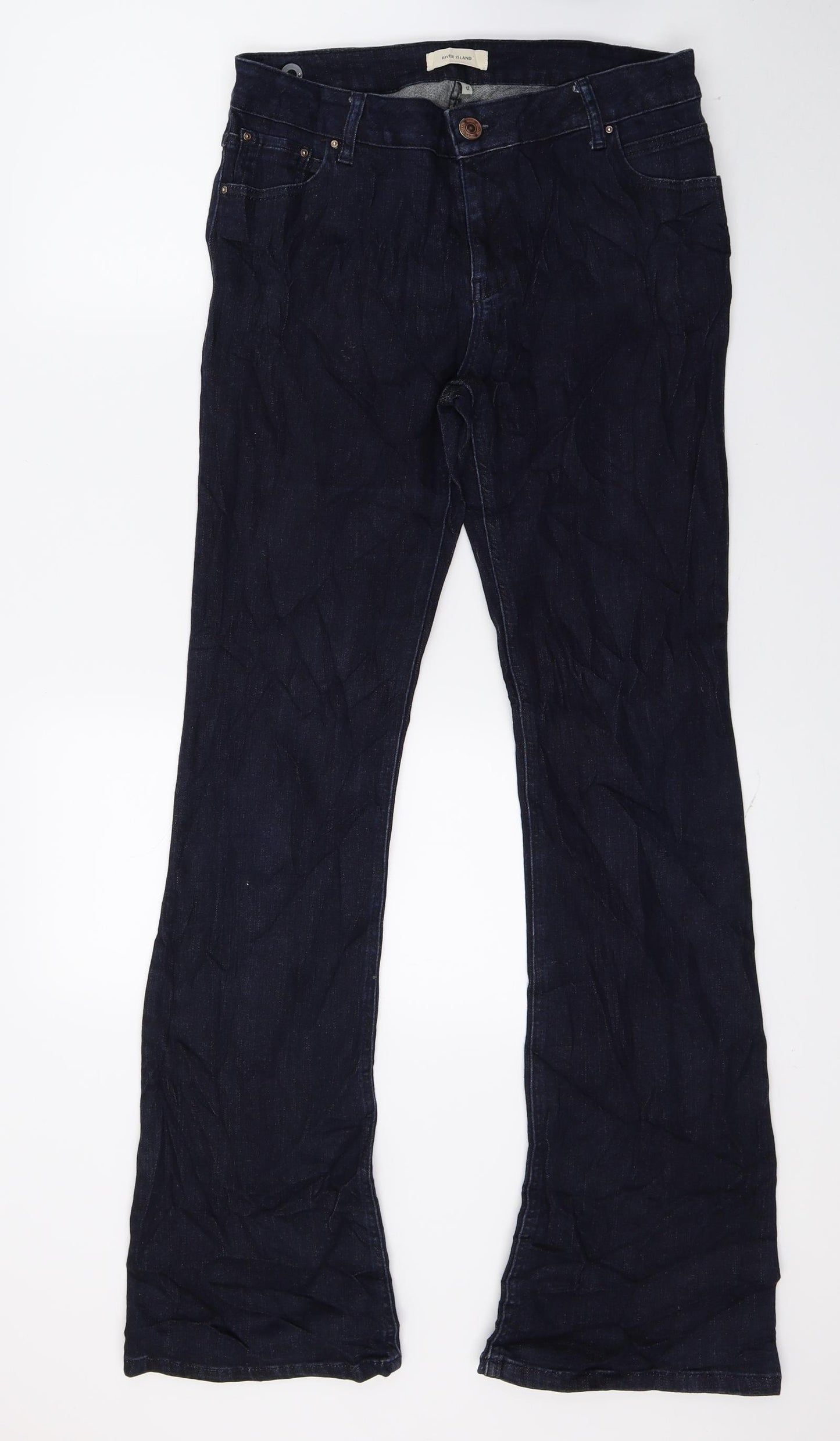 River Island Womens Blue  Denim Bootcut Jeans Size 12 L29 in