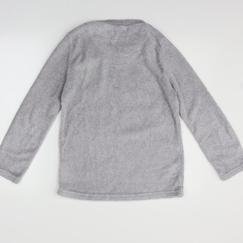 LOVE TO LOUNGE Womens Grey Solid  Top Pyjama Top Size XS